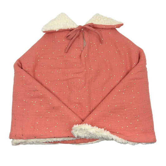 Poncho évolutif bébé enfant Rose doré Peluche BIO