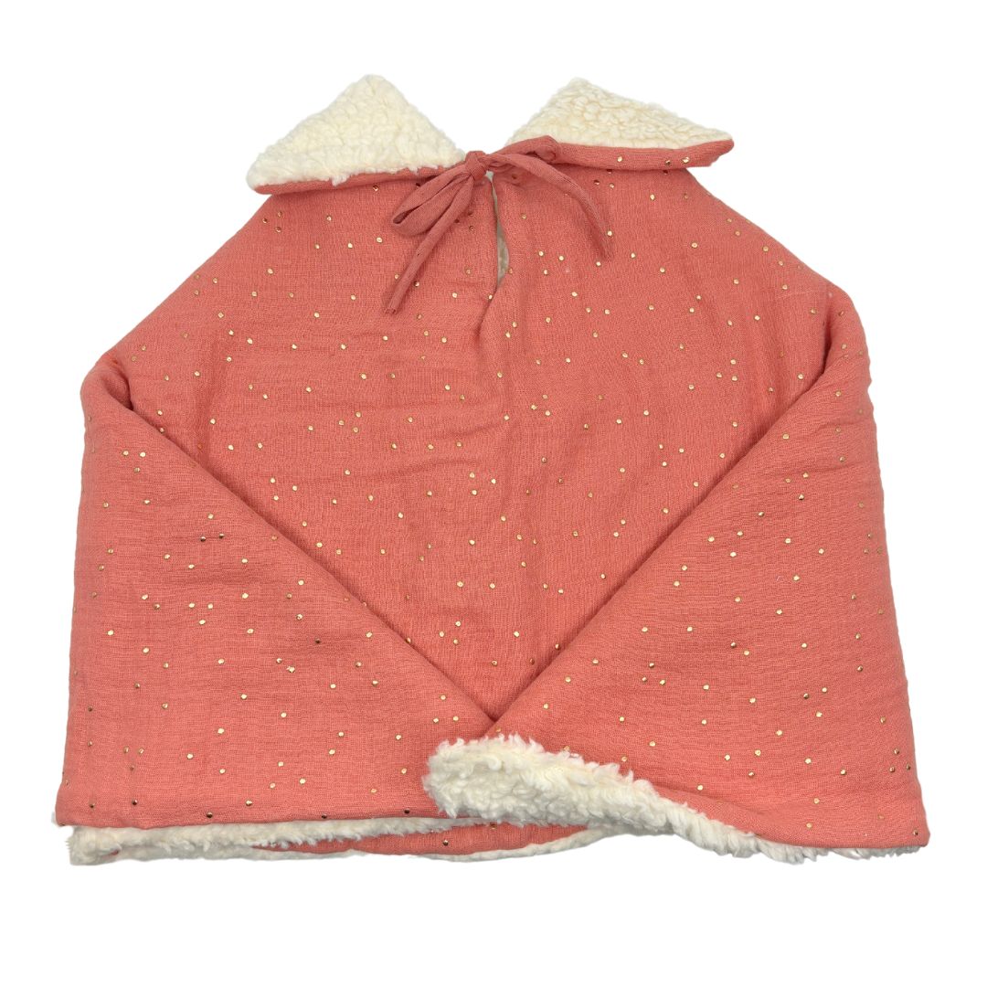 Poncho bébé enfant Rose Doré