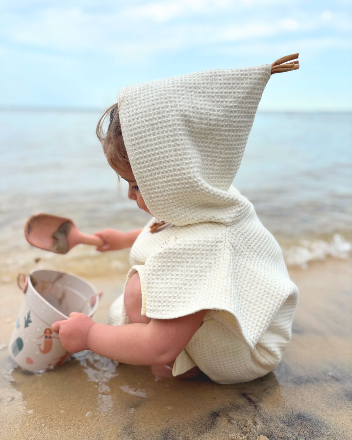 Poncho de Plage Ecru