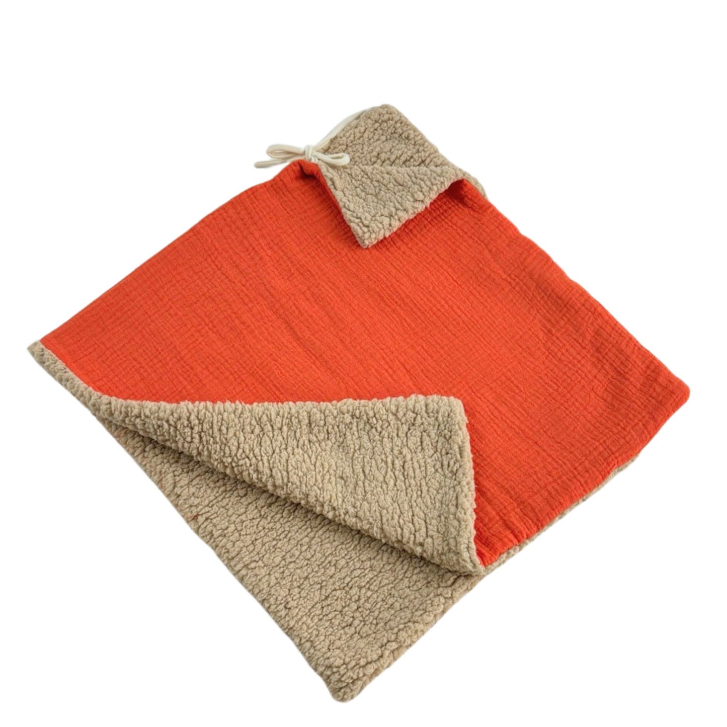 Poncho evolutif bebe enfant Orange Sanguine