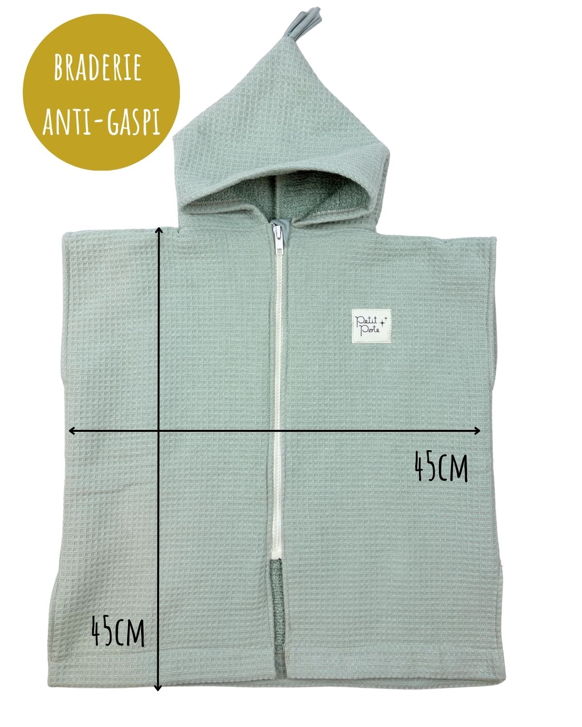 Poncho de Plage Vert de Gris