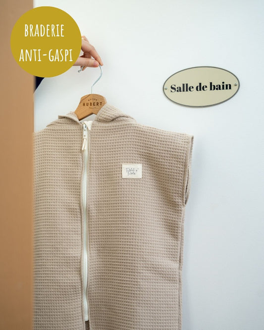 Poncho de Plage Beige Galet