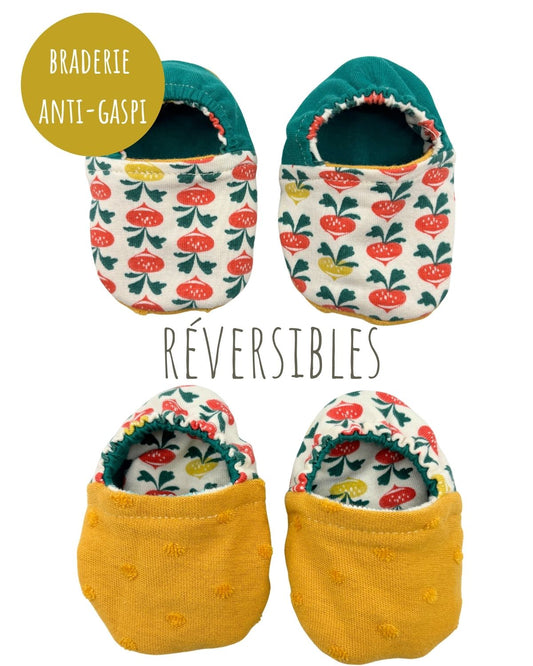 Chaussons souples bébé Radis Vert