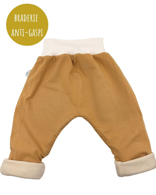 Sarouel évolutif Camel x Beige 6-12M