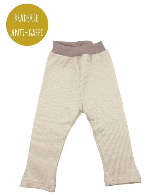 Pantalon Nid d'abeille Ecru