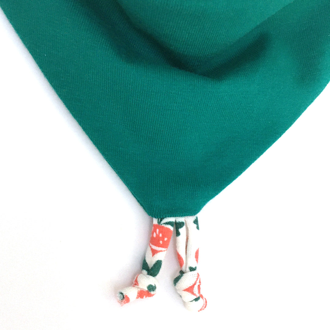bavoir bandana pour bébé en jersey vert