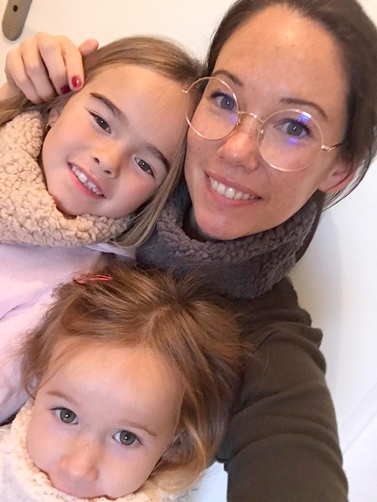 snood polaire rose et noir